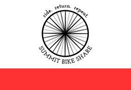 Summit Bike Share Logo. Ride. Return. Repeat