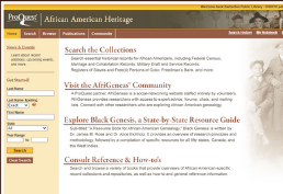 African American Heritage homepage